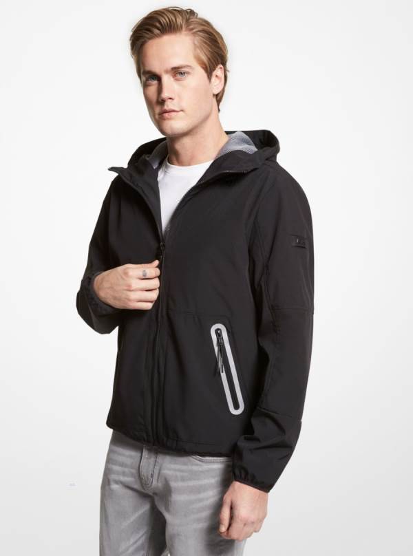 Panske Bundy Michael Kors Vegas Woven Hooded Čierne - Oblecenie Michael Kors Outlet | XPBZH-4209